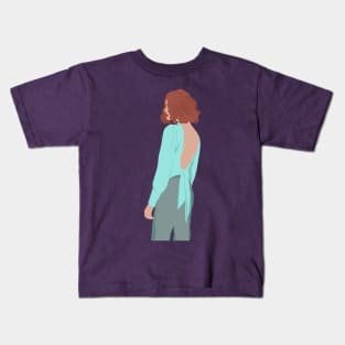 Blue lady 1 Kids T-Shirt